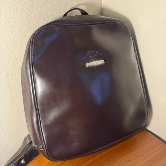Vintage Longchamp Leather Backpack - Picture 3 of 10